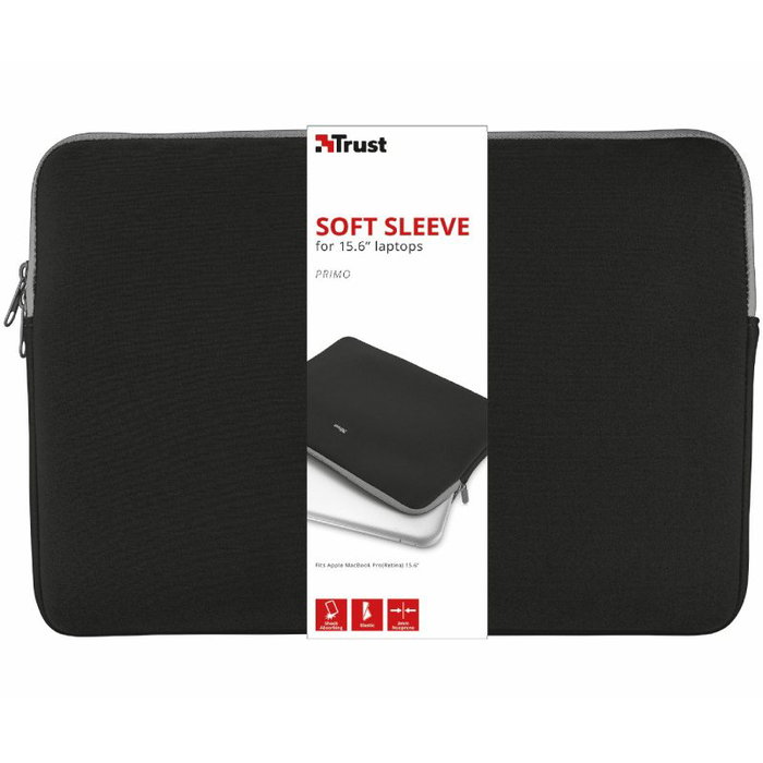 Trust Funda Primo para Portátiles hasta 15.6 Pulgadas Negra Trust Funda Primo para Portátiles hasta 15.6 Pulgadas Negra